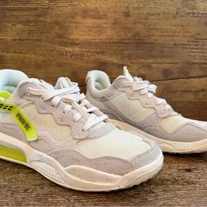 Jordan Women's MA2 Pale Ivory Volt Suede Chunky Lace Up Sneakers Shoes 7